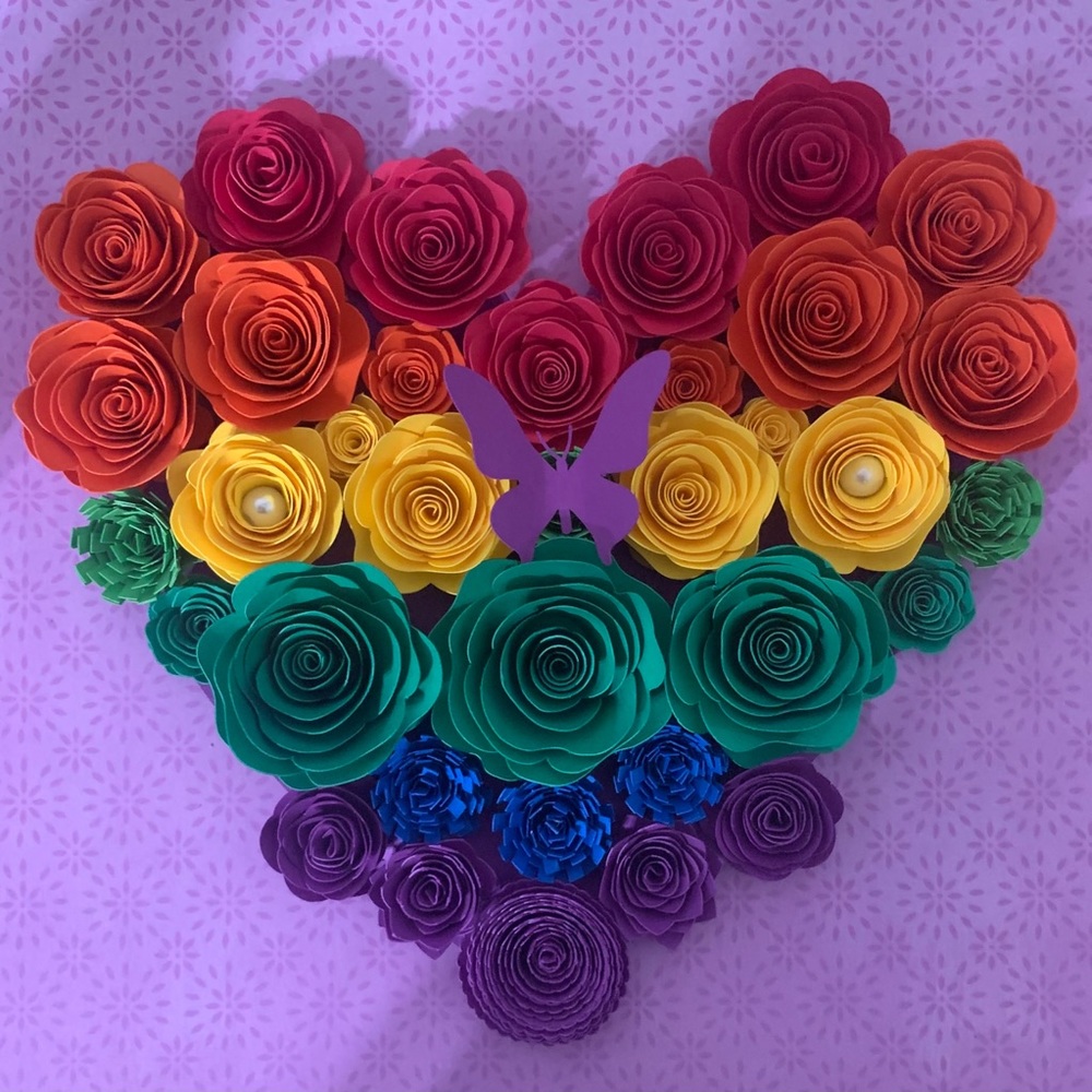 Personalized flower shadowbox